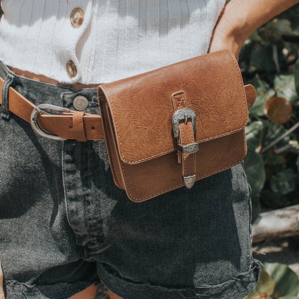 Brand new BLACK vegan leather clutch belt